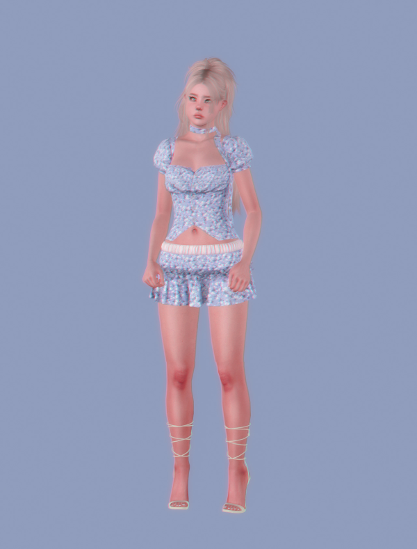 [chamis] short cute outfit by simsfinds - The Sims 3 Custom Content