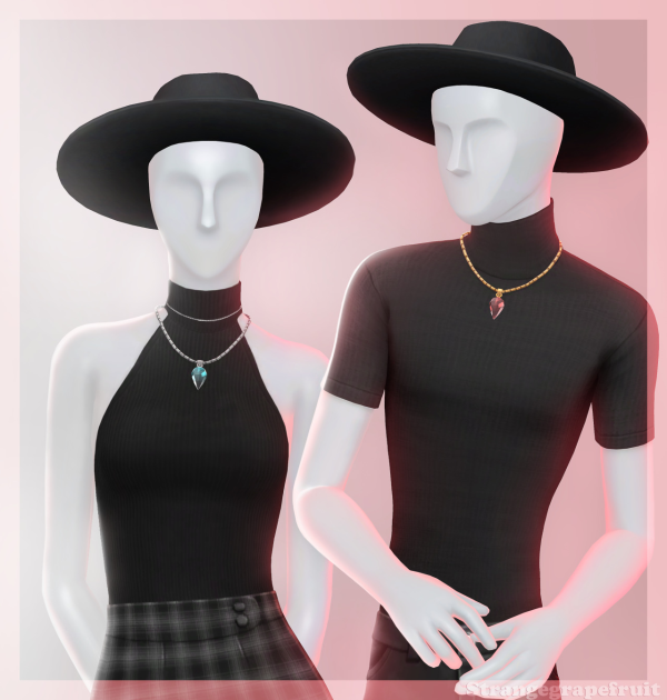 Maxis Match Glowing Crystal Necklace by simsfinds - The Sims 4 Custom Content