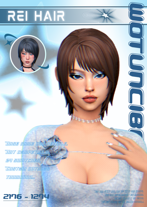 Maxis Match Rei Hair by simsfinds - The Sims 4 Custom Content