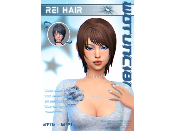 Maxis Match Rei Hair by wotunciba - The Sims 4 Custom Content