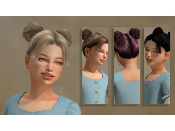 Alpha [MODCo] Reese Hairstyle Child by darknighttsims - The Sims 4 Custom Content