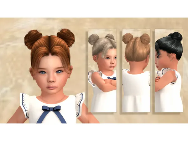 Alpha [MODCo] Reese Hairstyle Toddler by darknighttsims - The Sims 4 Custom Content
