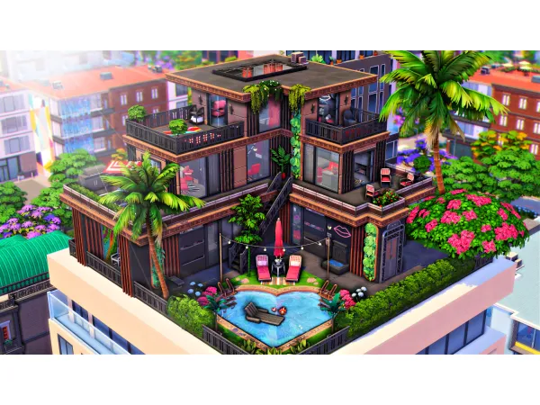Maxis Match The Penthouse of Love by simsfinds - The Sims 4 Custom Content
