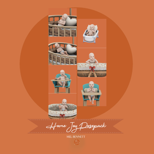 Mix Home Joy Posepack by melbennett - The Sims 4 Custom Content