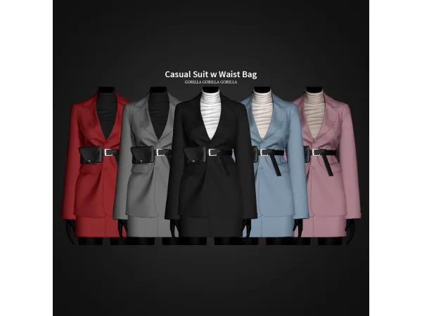 Casual Suit w Waist Bag by gorillax3