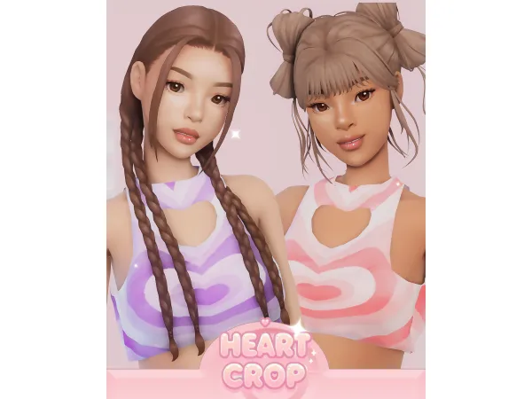 Maxis Match Heart Crop by melunn - The Sims 4 Custom Content