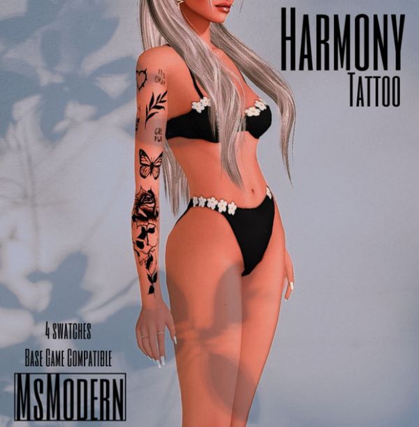 Mix HARMONEY TATTOO by MsModern - The Sims 4 Custom Content