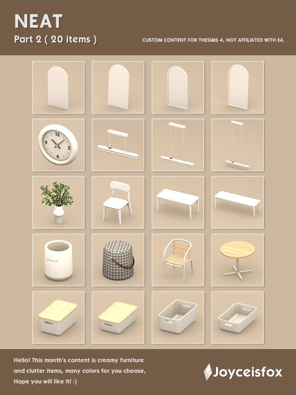 Maxis Match NEAT Part 2 by simsfinds - The Sims 4 Custom Content