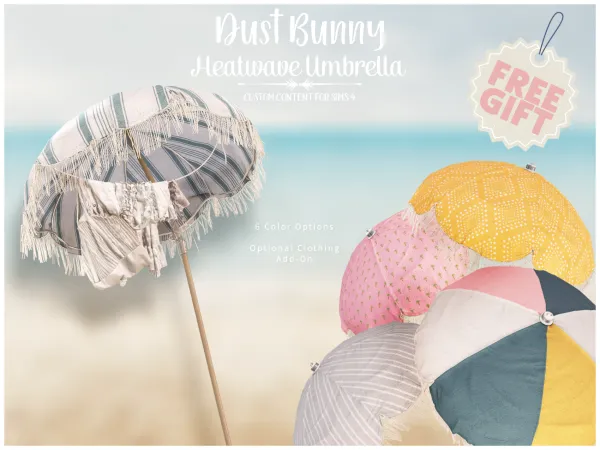 Alpha dust bunny heatwave umbrella (gift) - The Sims 4 Custom Content