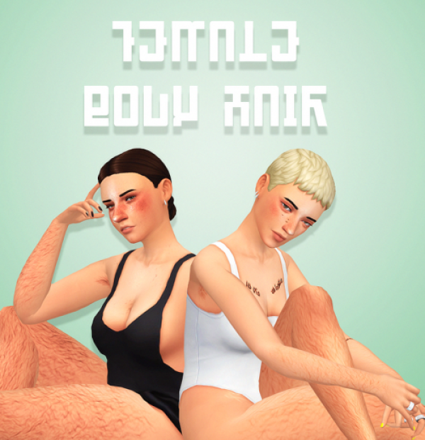 Maxis Match soft almond female body hair by simsfinds - The Sims 4 Custom Content