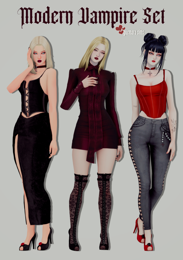 Alpha Modern Vampire Set (Public now) by simsfinds - The Sims 4 Custom Content