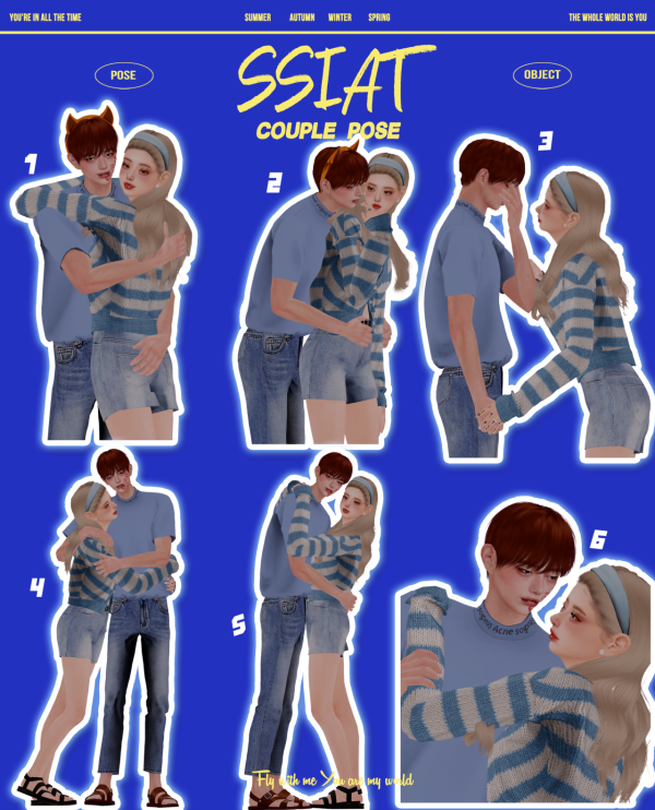 Mix 406 couple pose by simsfinds - The Sims 4 Custom Content