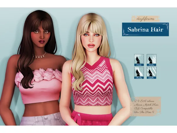 Maxis Match SABRINA HAIR by daylifesims - The Sims 4 custom content