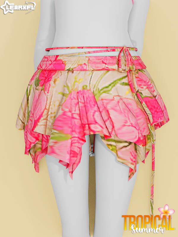 Alpha Tropical Summer Mini Skirt [713 Items] by simsfinds - The Sims 4 Custom Content