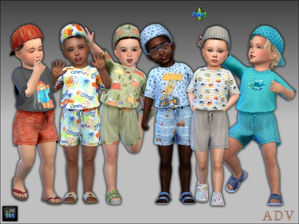 Mix Outfits for toddler boys by artedellavita_mabra - The Sims 4 Custom Content