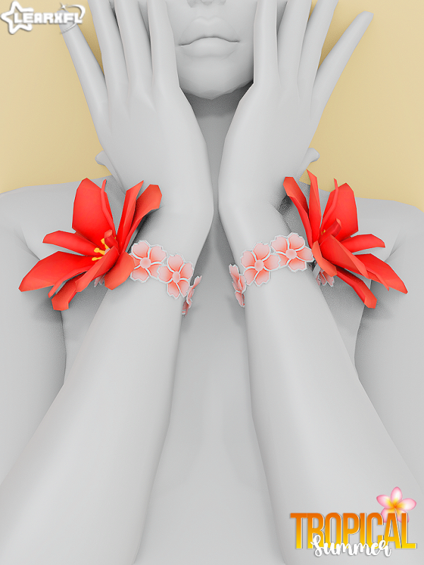 Alpha Tropical Summer Petal Bracelets [813 Items] by simsfinds - The Sims 4 Custom Content