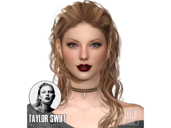 Alpha Taylor Swift (JUNE 2024 TRAY FILES UPDATE) by cloversimss - The Sims 4 Custom Content