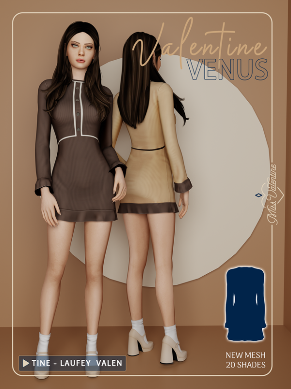Alpha Venus Dress by simsfinds - The Sims 4 Custom Content
