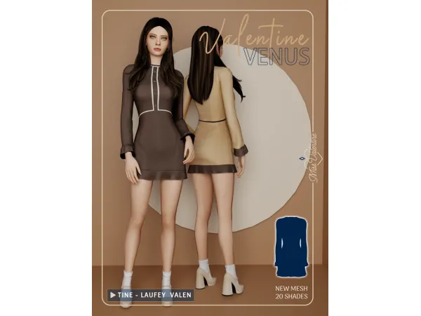 Alpha Venus Dress by Valentina - The Sims 4 Custom Content