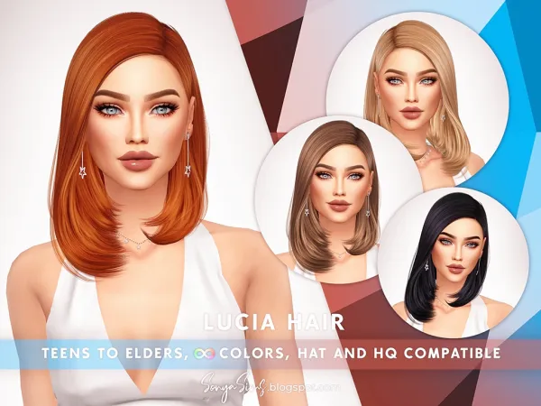 Alpha Lucia Hair by sonyasims - The Sims 4 Custom Content