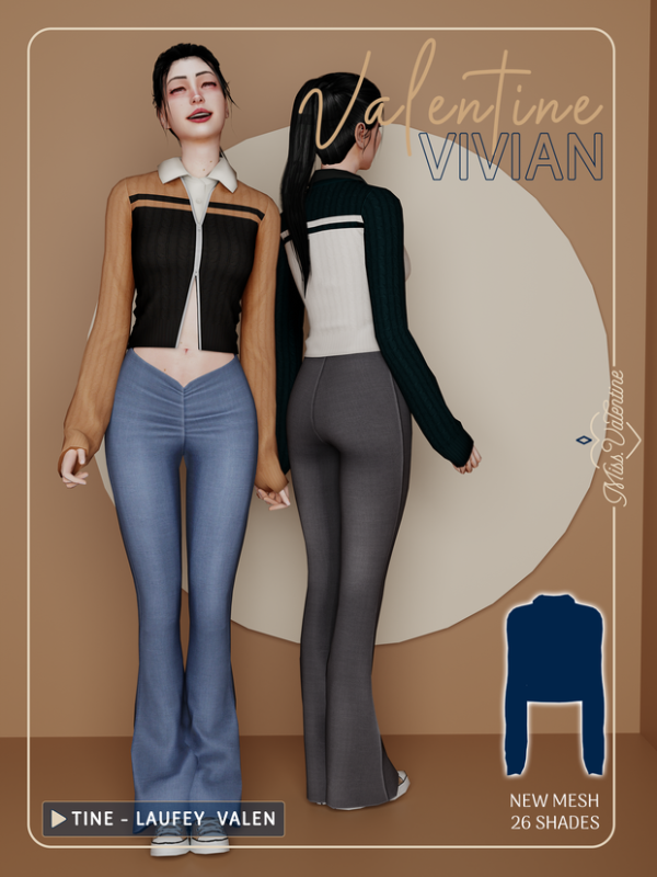 Alpha Vivian Top by simsfinds - The Sims 4 Custom Content