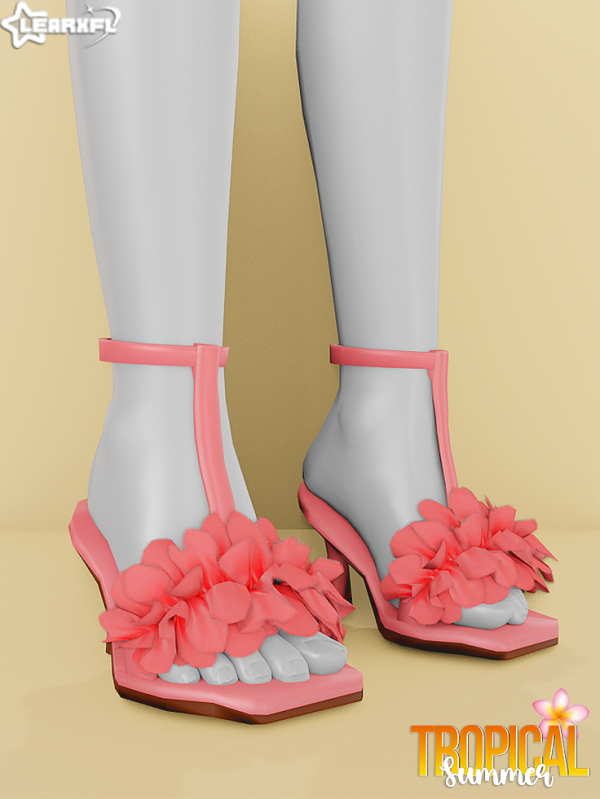 Alpha Tropical Summer Petal Heels [913 Items] by simsfinds - The Sims 4 Custom Content
