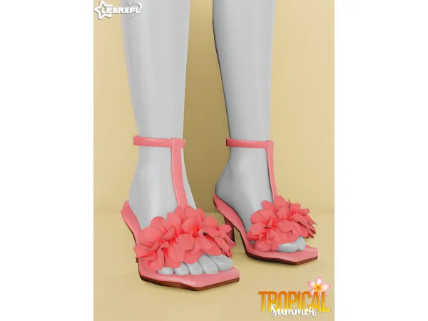Alpha Tropical Summer Petal Heels [913 Items] by Learxfl - The Sims 4 Custom Content