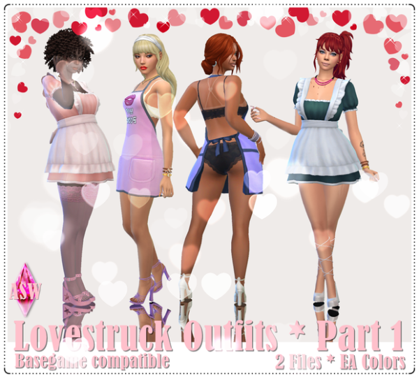 Maxis Match Lovestruck Outfit Part 1 by simsfinds - The Sims 4 Custom Content