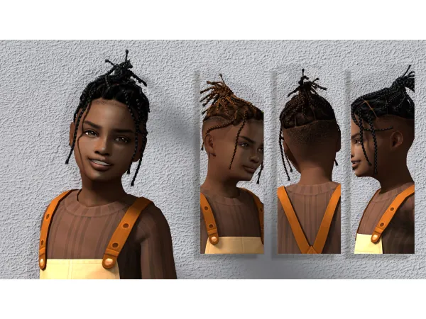 Alpha Travis Hairstyle Child by sorensms - The Sims 4 Custom Content