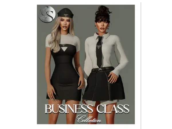 Alpha CAMUFLAJE DESIGNER Business Class Collection (2 outfits Hat Earrings) by camuflaje - The Sims 4 Custom Content