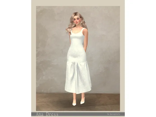 Alpha Ana Dress by daisypixels - The Sims 4 Custom Content