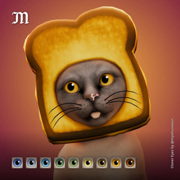 Mix Clover Eyes Cats Dogs and Horses by simsfinds - The Sims 4 Custom Content