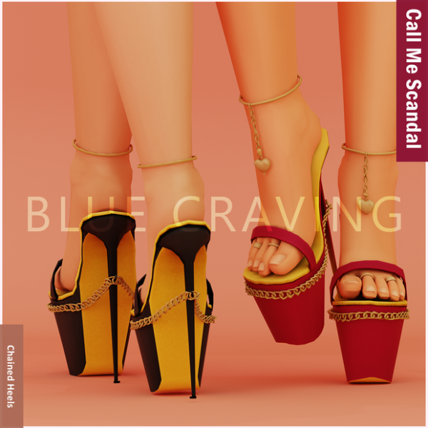Mix Blue Craving Chained Heels by bluecraving - The Sims 4 Custom Content