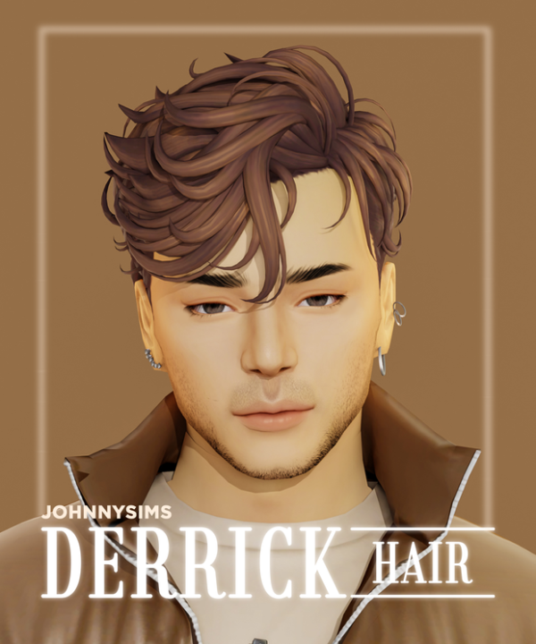 Maxis Match Derrick Hair by simsfinds - The Sims 4 Custom Content