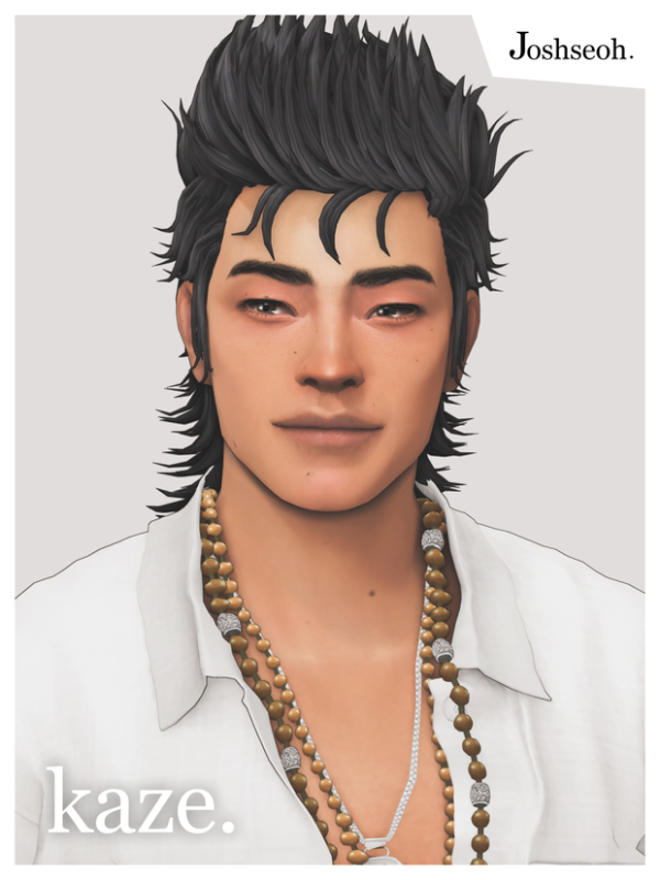 Maxis Match Kaze Hair (Hair Commissions) by simsfinds - The Sims 4 Custom Content