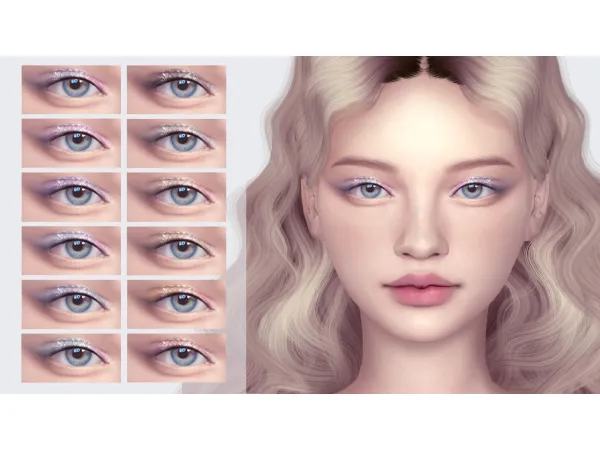 Alpha Celestial Glitter Eyeshadow - The Sims 4 Custom Content