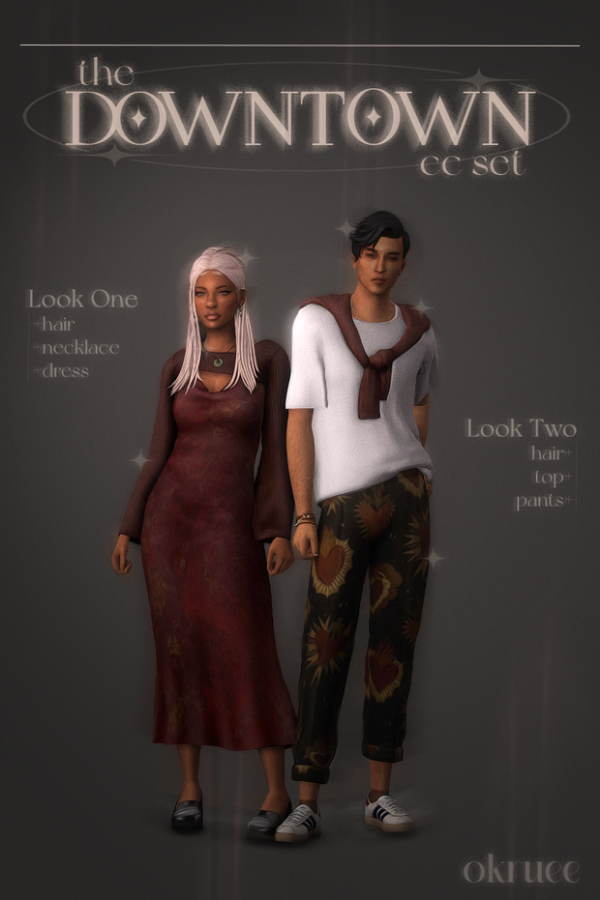 Maxis Match downtown set by simsfinds - The Sims 4 Custom Content