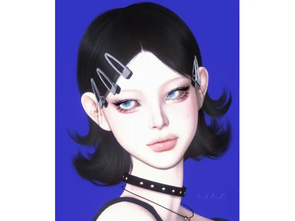 Alpha LAMZ_Midi FlickBobShortHairstyles_001F by lamzsims4 - The Sims 4 Custom Content