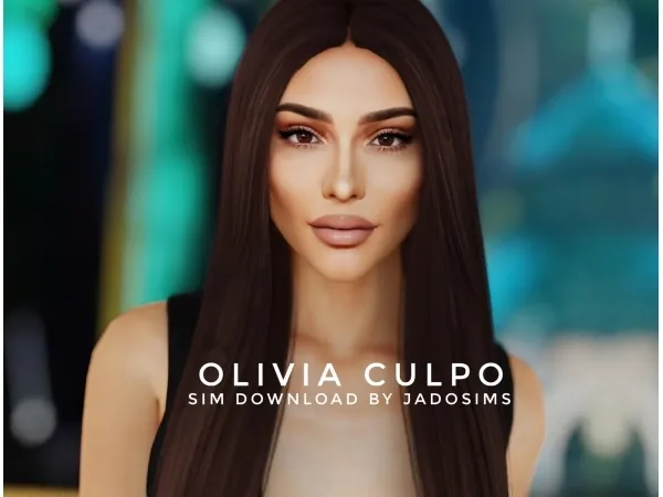 Alpha Olivia Culpo (Sim Download) - The Sims 4 Custom Content