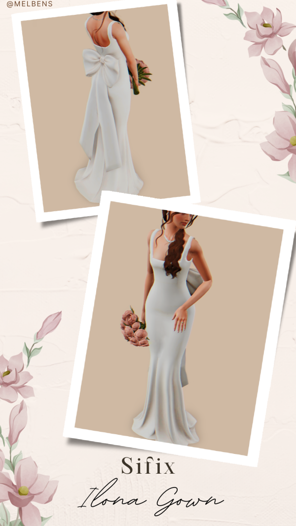 Mel Sifix Ilona Gown 4t3 by simsfinds - The Sims 3 Custom Content