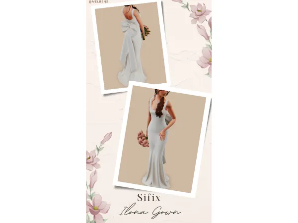 Mel Sifix Ilona Gown 4t3 - The Sims 3 Custom Content