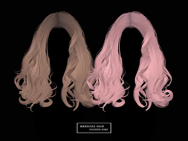 Alpha Mendoza Hair - The Sims 4 Custom Content