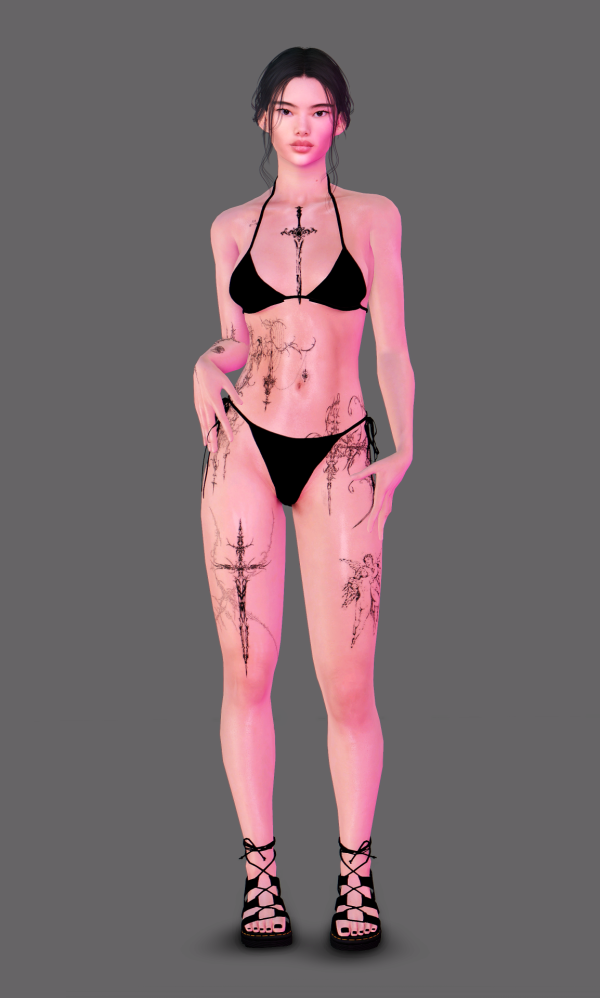 [sls]tattoo3 by simsfinds - The Sims 3 Custom Content