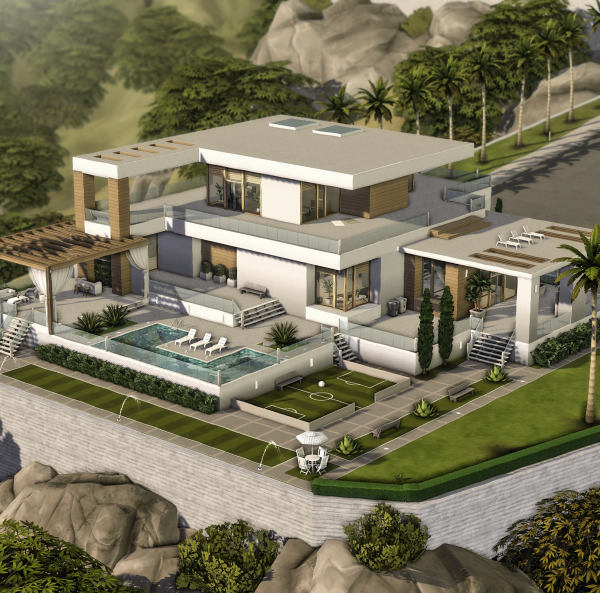 Maxis Match VALLEY VIEW VILLA by simsfinds - The Sims 4 Custom Content