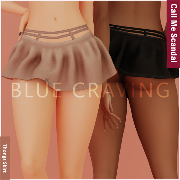 Mix Blue Craving Thongs Top by bluecraving - The Sims 4 Custom Content