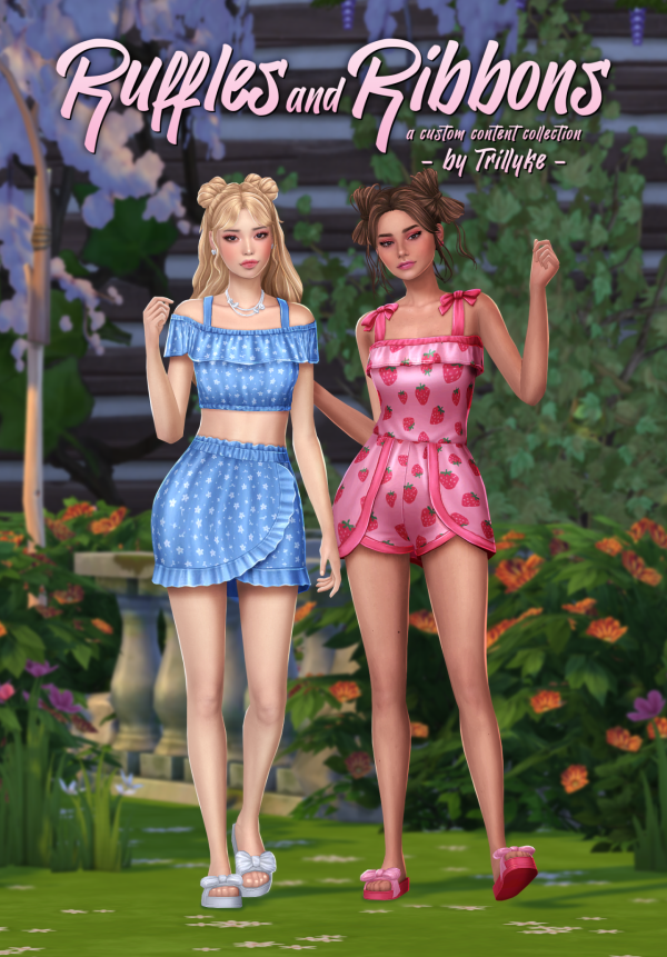 Maxis Match RUFFLES AND RIBBONS by simsfinds - The Sims 4 Custom Content