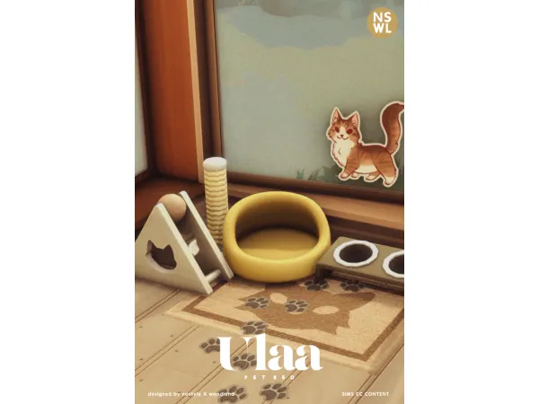 Maxis Match Ulaa PetBed by ɴᴏ sᴛʏʟᴇ x ᴡ ᴏ ᴏ ᴅ ʟ ᴀ ɴ ᴅ - The Sims 4 Custom Content