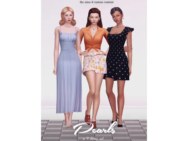 Maxis Match Pearl A 9 items set by Caio - The Sims 4 Custom Content