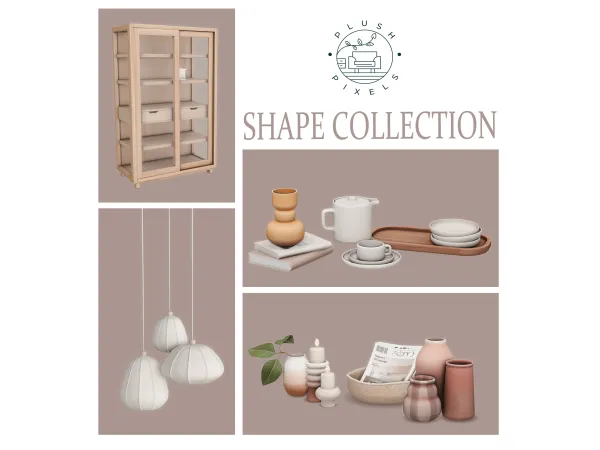 shape collection dining room by Plush pixels