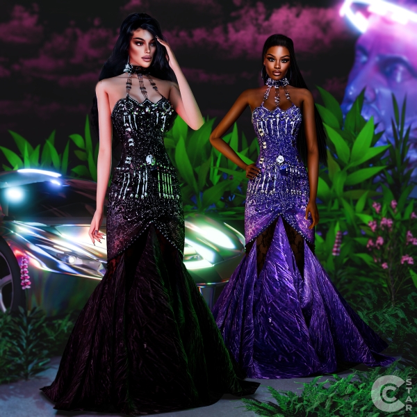 Alpha Bejewelled Fishtail Gown cool_content_star by cool_content_star - The Sims 4 Custom Content